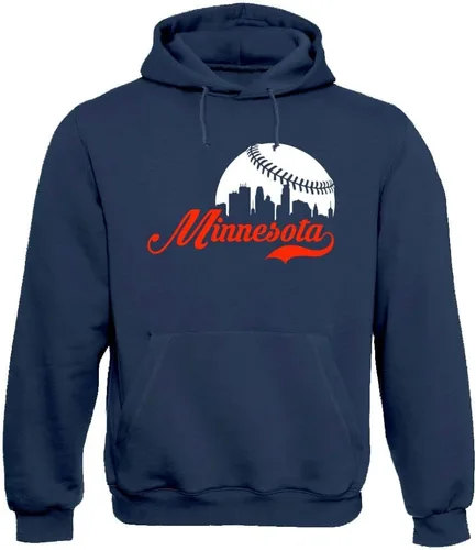 Vista 30 de Xtreme Apparrel Cityscape Skyline - Sudadera con capucha para hombre para fanáticos del béisbol