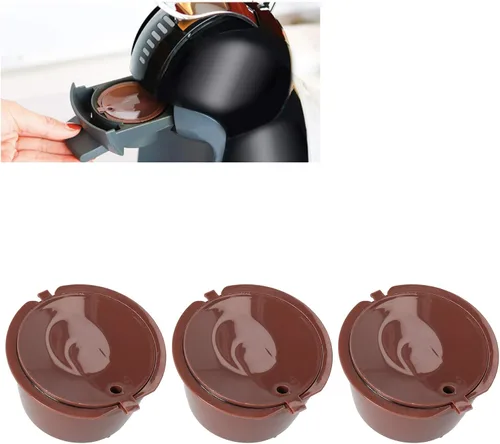 Vista 6 de Juego de cápsulas de café reutilizables para Dolce Gusto, recargable, fácil de, gran herramienta para cafetera (1.7-3.4 fl oz)