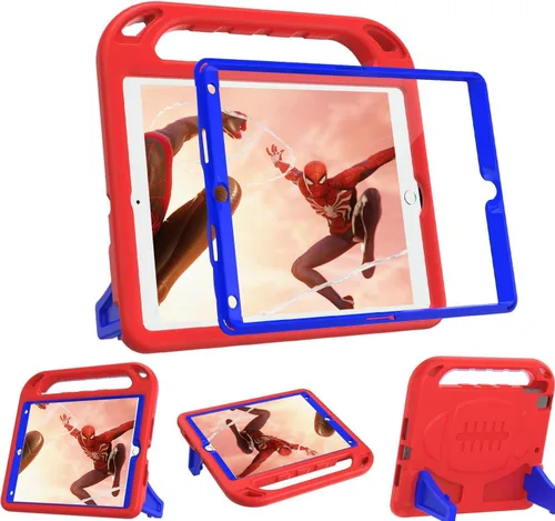 Vista 11 de BMOUO Funda para niños para iPad 9.7 2018/2017/iPad Air 2/1/Pro 9.7 - Protector de pantalla integrado con mango a prueba de golpes, funda
