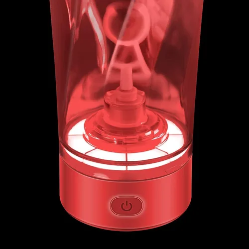 Vista 3 de VOLTRX Botella Batidora Eléctrica Premium de Proteínas, Hecha con Tritan - Libre de BPA - Vaso Batidor Portátil Vortex de 24 oz/Vasos Batidores Rojo