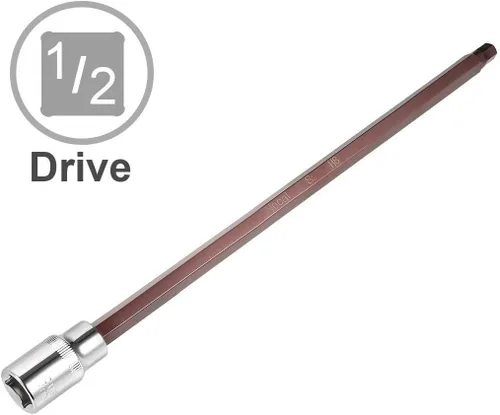 Vista 119 de Utoolmart 1/2" Drive x 0.551 in largo Hex Bit Socket, métrico, S2 y Cr-V acero 1pcs