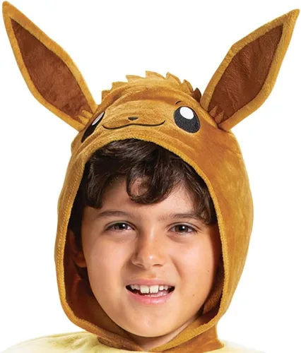 Vista 3 de Eevee - Disfraz de Pokémon para niños, overol oficial con capucha de Pokémon con orejas