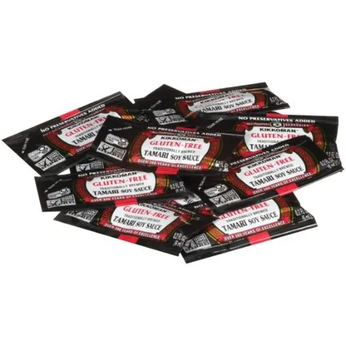 Vista 3 de Kikkoman Paquetes de salsa de soja Tamari sin gluten, paquetes para llevar de 0.2 fl oz (200 unidades), paquetes de salsa de soja de viaje