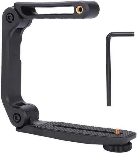 Vista 9 de Soporte estabilizador de extensión para videocámara digital DSLR, mango protector de cámara de filmación de video con micrófono universal flash