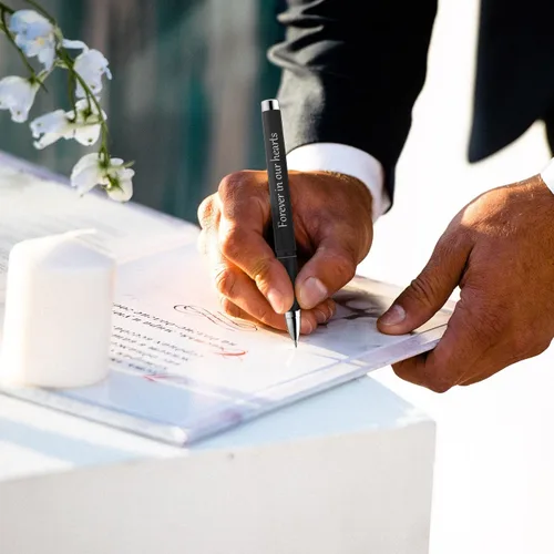 Vista 6 de Roowest Bolígrafos conmemorativos, bolígrafos para invitados funerarios, bolígrafos de servicio conmemorativo, bolígrafos para invitados para luto