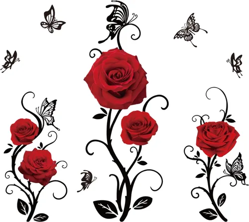Vista 10 de SUPERDANT Calcomanías de Pared para el Día de San Valentín Lindo Ángel Osito Corazón Romántico Decoración de Pared Calcomanías de Arte de Pared