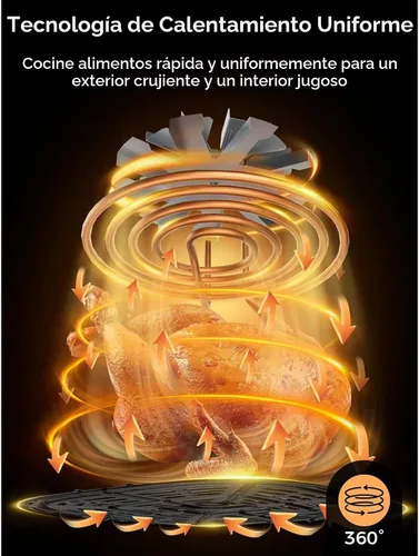 Vista 5 de Kitchen Elite Horno digital freidora de aire, olla compacta con ventana, 7 preajustes, cesta antiadherente para cocción rápida, fácil limpieza, 5.28