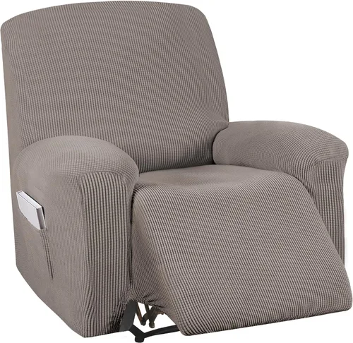 Vista 35 de Turquoize Funda elástica para silla reclinable, funda para sofá reclinable, funda de sofá de 1 pieza con bolsillo lateral, funda protectora
