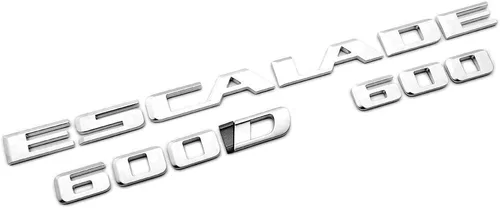 Vista 8 de Paquete de 3 emblemas Escalade 600 600D para puerta trasera elevadora 3D 84787581 23440294 84740919 compatible con Escalade (negro brillante)