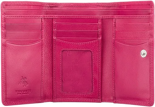 Vista 2 de Visconti Classic Heritage -32 Cartera de piel suave para mujer, Fucsia (Fuscia), M