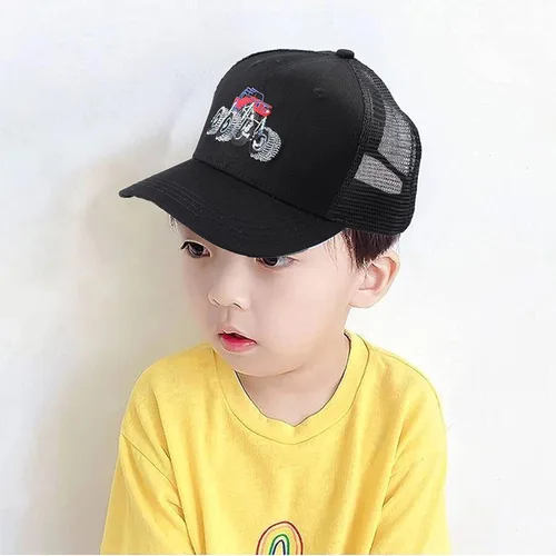 Vista 7 de Gorra de camionero para niños de 2 a 8 años, color negro, Negro, S-M