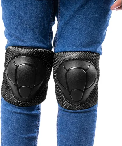 Vista 6 de Rude Boyz - Juego de almohadillas para casco de bicicleta, rodilleras, coderas, muñequeras para niños y niñas