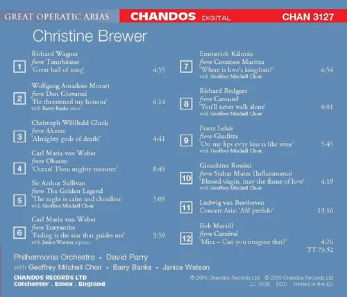 Vista 2 de Christine Brewer Great Operatic Arias