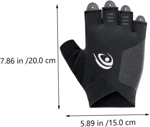 Vista 5 de GLEAVI Par de guantes de equitación para gimnasio, guantes de bicicleta para hombre, guantes de ciclismo de levantamiento de pesas, guantes de medio