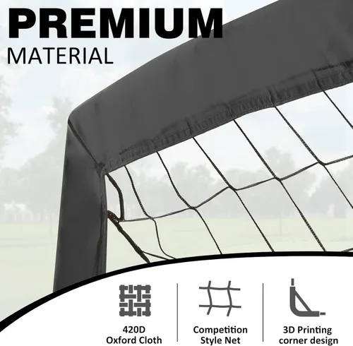 Vista 3 de BOHEN 9x5 FT Kids Soccer Goals with Carry Bag, Portable Folding Soccer Net for Backyard Training, Indoor/Outdoor Use for Youth and Adult
