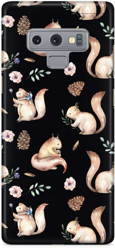 Vista 20 de Inspired Cases - Funda con textura 3D para iPhone Xs Max - Funda protectora de goma para Apple iPhone Xs Max - Patrón de acuarela de ardilla - Negro
