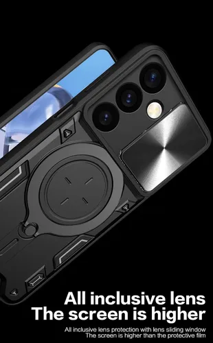 Vista 8 de MingWei Funda para Galaxy S24 Plus [con soporte de 360°] Soporte magnético para automóvil [absorción de impactos] Funda de protección resistente