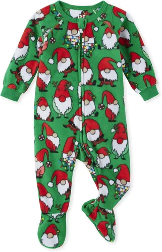 Vista 3 de The Children's Place Pijama de Navidad para bebé, forro polar