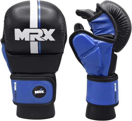 Vista 6 de MMA Sparring Pro - Guantes con palma ventilada abierta, guantes de artes marciales adecuados para hombres y mujeres, lucha contra jaula de kara