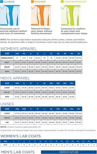 Vista 2 de Urbane 9306 - Pantalones médicos elásticos con 2 bolsillos para mujer