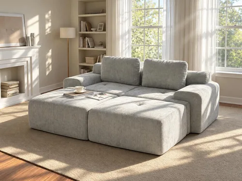 Vista 33 de Sofá de nube de gran tamaño en forma de U de 122 pulgadas, cómodos sofás modulares sin hueso para sala de estar, sofá modular con respaldo alto
