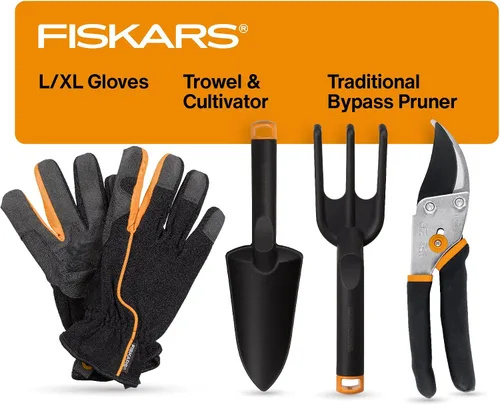 Vista 10 de Fiskars - Tijeras bypass de podar, podadora con capacidad de corte de 1 pulgada, con Softgrip, hoja de acero afilada y resistente al óxido que se