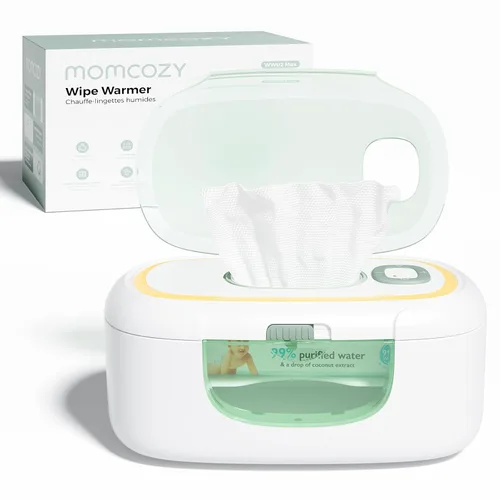Vista 11 de Momcozy - Calentador de toallitas para bebé, diseño innovador de resorte, dispensador de gran capacidad para 60-80 unidades, 4 modos de control