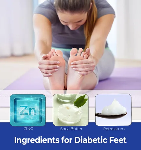 Vista 5 de Crema para pies diabéticos. Ingredientes clínicamente probados y zinc que alivian los pies y las manos secos, agrietados y callosos. Alivia el dolor