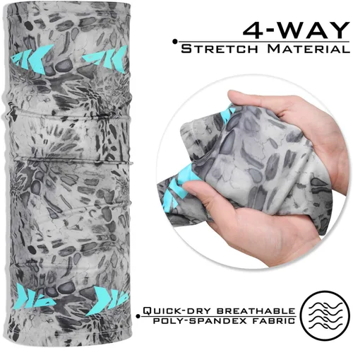 Vista 3 de KastKing Sol Armis - Polaina para el cuello, máscara facial UPF 50, máscara de protección solar UV para hombres y mujeres, pesca, senderismo