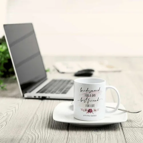 Vista 2 de Taza de fotos personalizada con texto personalizado, carga tu imagen, regalos personalizados para hombres y mujeres, taza de té, mejor amigo