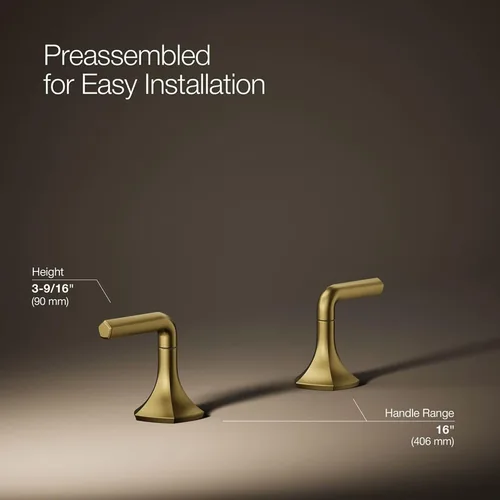 Vista 123 de KOHLER K- 27010-4-BV Occasion™ - Manijas de palanca color bronce cepillado vibrante