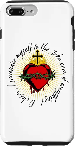 Vista 12 de Surrender Novena O Jesus Catholic Black Letter Case for iPhone 17