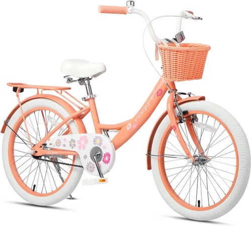 Vista 15 de Glerc Maggie Girls Bike, 12-20 Inch Kids Bike for 2-13 Years Old Children, Princess Style Kids Bicycle with Doll-Seat & Basket & Training Wheels
