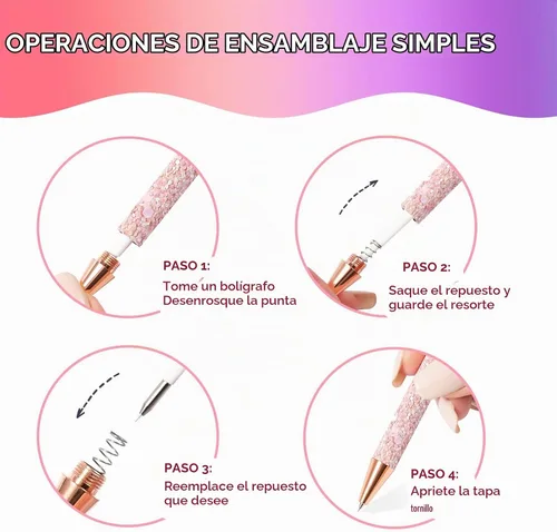 Vista 2 de TECKWRAP Herramienta de pluma de pasador de deshierbe para el proyecto de manualidades de vinilo DIY - rosa brillante Retractable Weeding Pin Pen