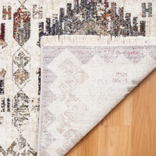 Vista 4 de SAFAVIEH Persian Collection - Alfombra de área de 5.3 x 7.7 pies, color crema y gris, diseño bohemio rústico envejecido, no desprende pelusa
