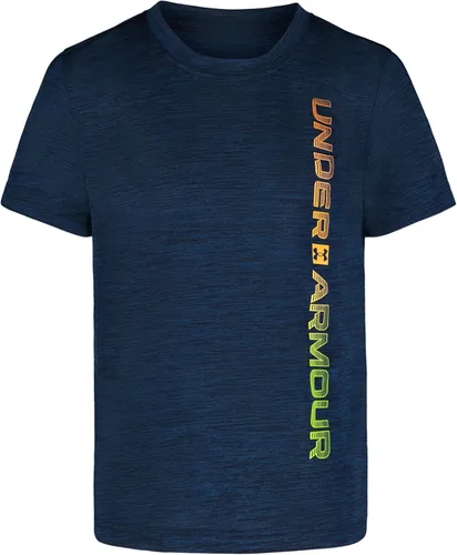 Vista 8 de Under Armour Boys' Short Sleeve Wordmark Graphic T-Shirt, Relaxed Fit Black Tech Wordmark