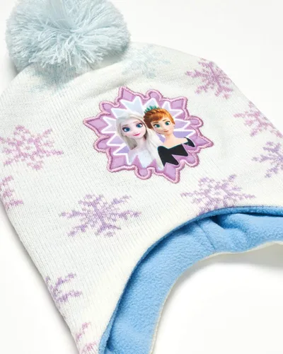 Vista 4 de Disney - Gorro de invierno para niñas y 2 pares de guantes o manoplas (edad 2-7)