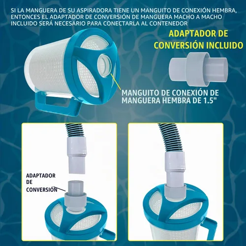 Vista 5 de U.S. Pool Supply Atrapasador de hojas de piscina - Recipiente de hojas de piscina en línea, aspiradora para limpiador enterrado, cesta de filtro
