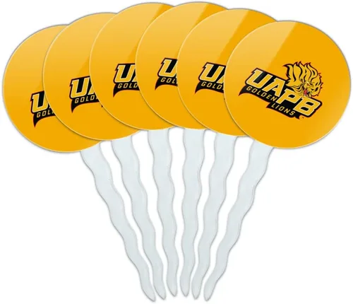 Vista 50 de Abilene Christian - Juego de 6 palillos para cupcakes con logotipo secundario