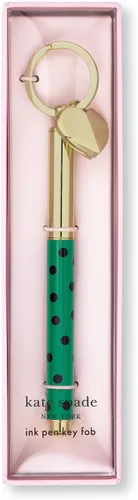 Vista 2 de Kate Spade New York Llavero de la pluma de la tinta del metal, bolígrafo negro del llavero de la tinta, punto del otoño