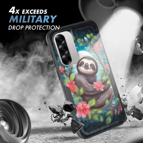 Vista 796 de Funda para Galaxy A14 5G, resistente de doble capa híbrida de policarbonato duro, goma suave, a prueba de golpes, funda protectora resistente
