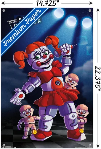 Vista 3 de Five Nights at Freddy's: Sister Location - Póster de pared para bebé con alfileres