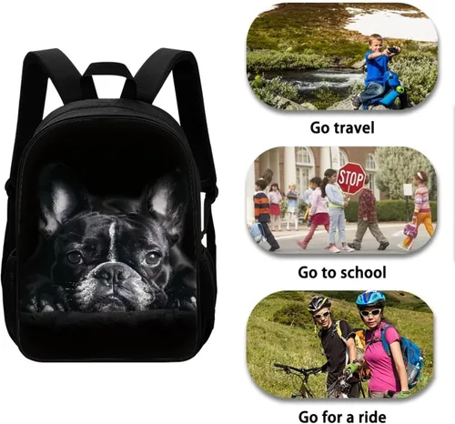 Vista 145 de HUGS IDEA Los animales frescos 3D niños escuela libro bolsa niños impresión mochilas, Baloncesto, Moderno