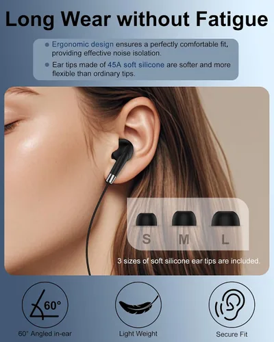 Vista 5 de Auriculares Lightning para iPhone, auriculares intraurales con cable Apple con certificación Mfi for iPhone 14 Pro Max/14Pro/14Plus/14/13Pro/13