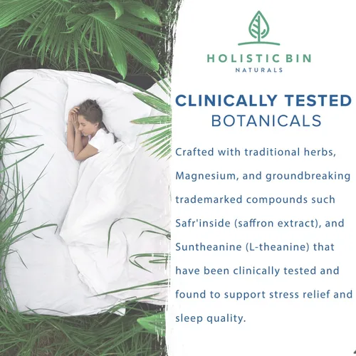 Vista 4 de Holistic Bin Circadian Sleep Aid Ayudas para dormir totalmente naturales respaldadas por la ciencia para adultos No aturdido y sin hábito que