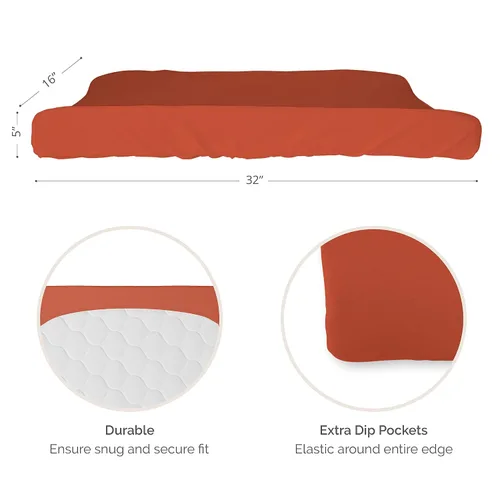 Vista 2 de Natemia Funda para cambiador de bebé de algodón orgánico (16 x 32 pulgadas), suave y sedosa, para cambiadores, almohadillas contorneadas, cuna