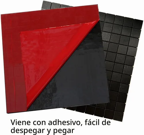 Vista 5 de XUANINY 11 hojas de azulejos autoadhesivos para salpicaduras, adhesivo de mosaico metálico con superficie de aluminio cepillado para pared de cocina