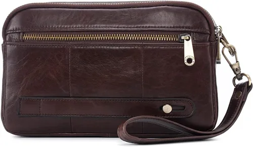 Vista 8 de KPYWZER Bolso de mano de cuero para hombre