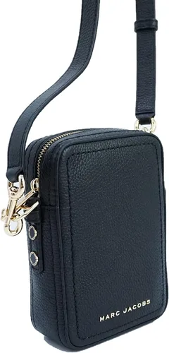 Vista 5 de Marc Jacobs H131L01RE21-001 - Bolso bandolera de piel del norte del sur negro con herrajes dorados para mujer, Negro