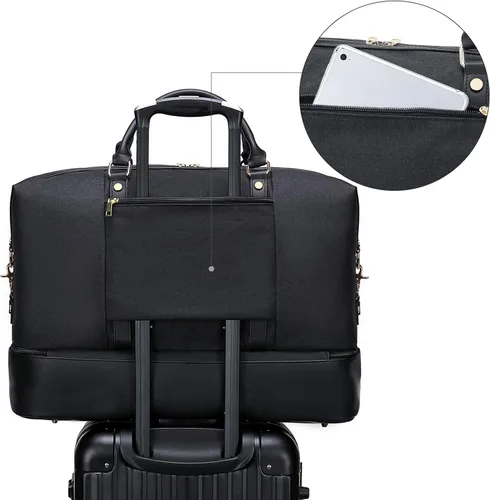 Vista 8 de Weekender Overnight - Bolsa de viaje de gran tamaño para hombres y mujeres